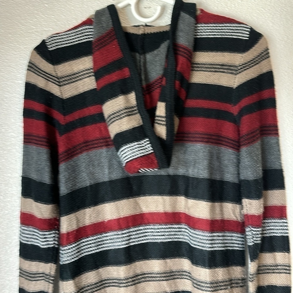 Cardigan Striped Hooded Long Sleeve Small - Picture 4 of 5